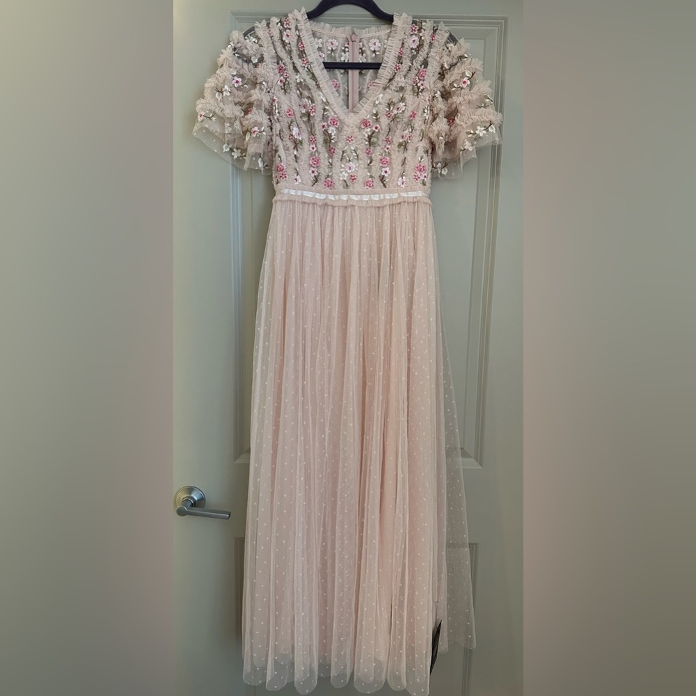 (NWT) NEEDLE & THREAD - BHLDN Florentina Ruffle Ankle Dress - Picture 2 of 8